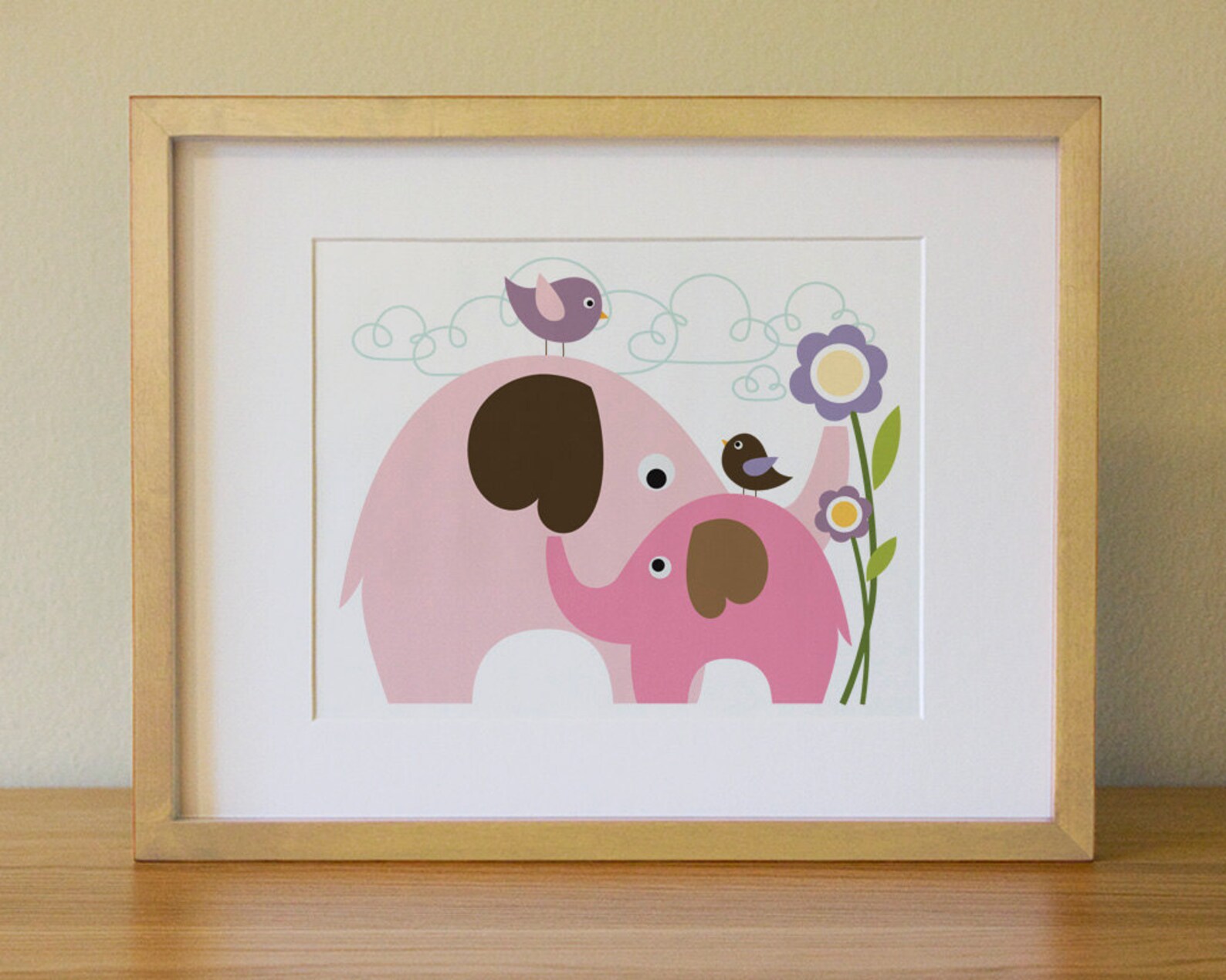 Elephant . Baby Nursery Wall Art . Children Wall Art Etsy