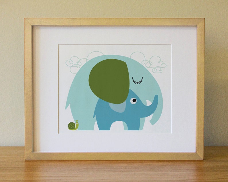Elephant . Baby Nursery Wall Art . Children Wall Art Etsy