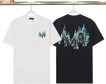 T-shirt Amiri in cotone stampato, maglietta streetwear unisex, top alla moda di strada