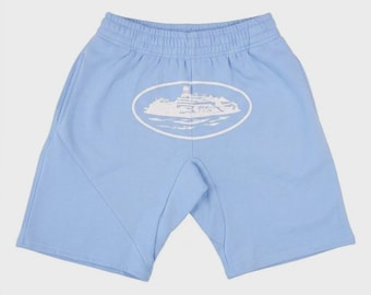 Corteiz Alcatraz Blå Shorts | Streetwear Sommar Casualkläder