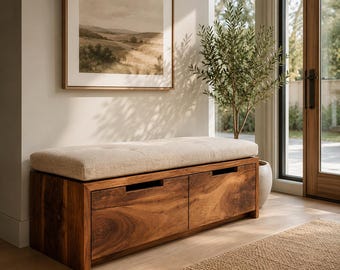 Walnut Storage Cabinet Mid Century Modern Sideboard Wooden Credenza Cabinet Entryway Storage Console, Living Room Buffet Modern Wood Cabinet