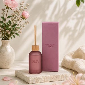 Lelierietverspreider met wilde pioen | Bloemengeur voor thuis, botanisch decor (200 ml)