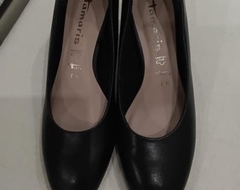 Escarpins cuir noir TAMARIS F1/2