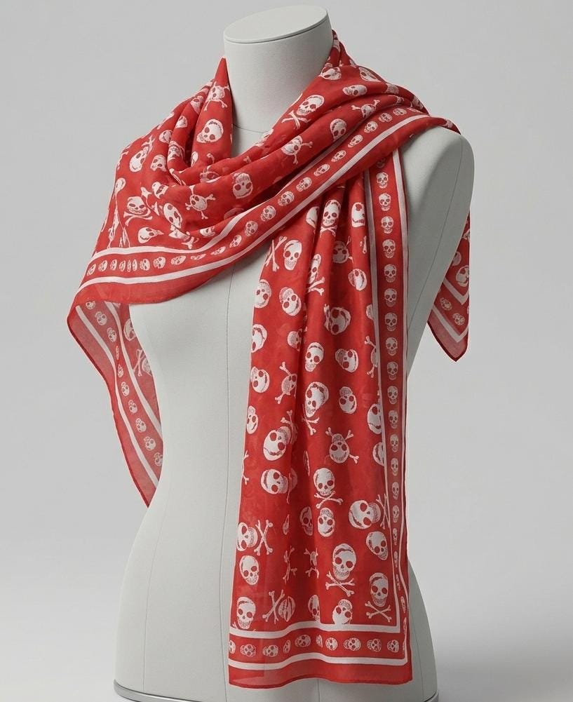Skull scarf alexander mcqueen - Etsy 日本
