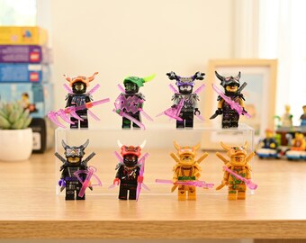 Zestaw figurek Dark Lord Ninja, 8 postaci z filmu Oni Mask Killow Harumi, kreatywne klocki do zabawy dla chłopców