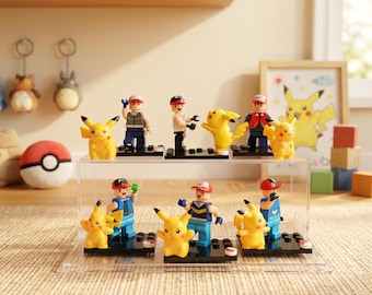 Zestaw figurek Pocket Monster Quest, 6 figurek z figurkami Pikachu Partner Duos, kreatywny zestaw klocków do zabawy dla dzieci