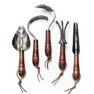 Mothers Day Gardening Tool Gift Set, Blacksmith Made Gardening Gift image 2