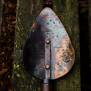 Handcrafted Garden Trowel with Walnut Handle, Blacksmith Made Garden Tool