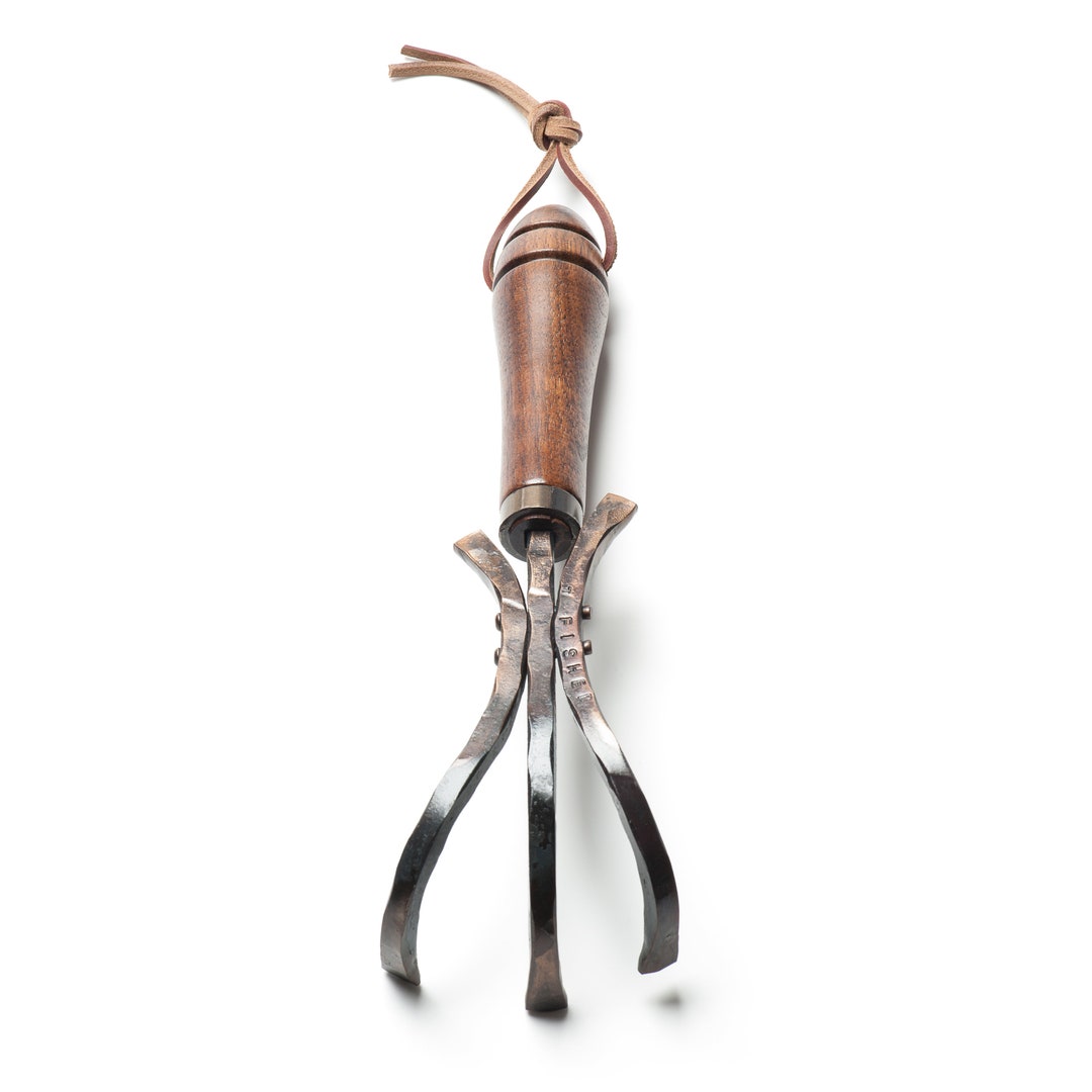 Handcrafted Gardening Rake With Handturned Walnut Handle, Handforged in ...