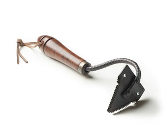 Handcrafted Gardening Hoe with Handturned Walnut Handle