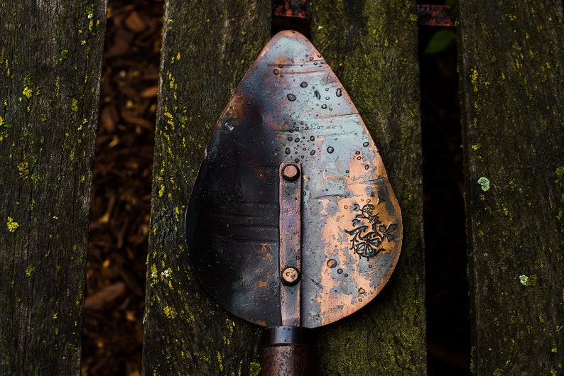 Handforged Garden Trowel, Blacksmith Made Gardening Gift image 1