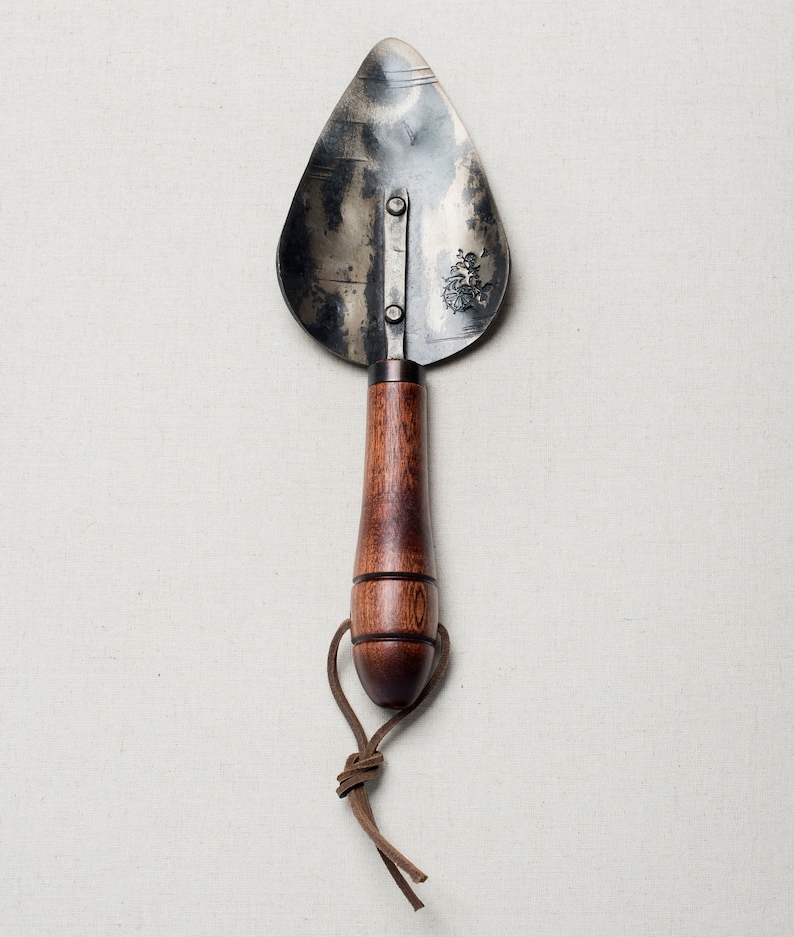 Handforged Garden Trowel, Blacksmith Made Gardening Gift image 3