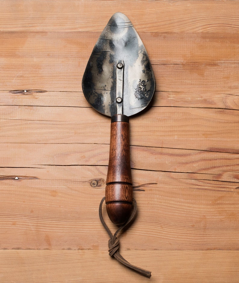 Handforged Garden Trowel, Blacksmith Made Gardening Gift image 4