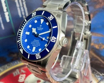 Vintage Refurbished Tudor Geneve Automatic Pelagos Signed Crown Date Men's Wrist Watch