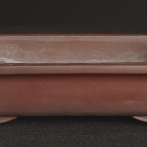 Vintage Tokoname Bonsai Pot | Yamaaki Unglazed Rectangular Ceramic Planter (9.96 in)