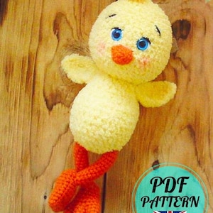 Chick Crochet Pattern - Amigurumi Bird PDF Tutorial - Fluffy Yellow Chick Toy Digital Download (PDF Pattern English)