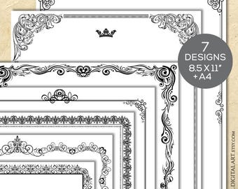 Certificate Frames Design - Vintage Style Borders great for Awards, Diplomas, Documents - FREE Commercial Use 10012