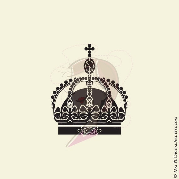Crown Clipart Silhouette Designs VECTOR Files Digital Royal Crowns King  Prince Scrapbook Embellishment Cardmaking Commercial Use 10172 