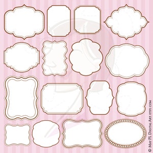 Digital Frame Png - BROWN Frames Clipart suitable for DIY Invite, Cards, Crafts, Scrapbook, Tag, Labels - FREE Commercial Use 10331
