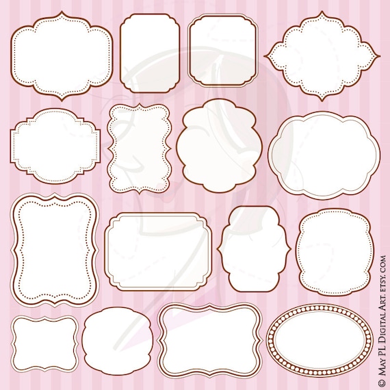 Digital Frame Png - BROWN Frames Clipart suitable for DIY Invite, Cards, Crafts, Scrapbook, Tag, Labels - FREE Commercial Use 10331