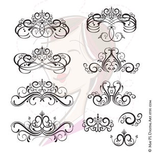 Ornamentos florais vintage - Design digital de caligrafia para diversos projetos, de casamentos a eventos de verão - uso comercial GRATUITO 10091