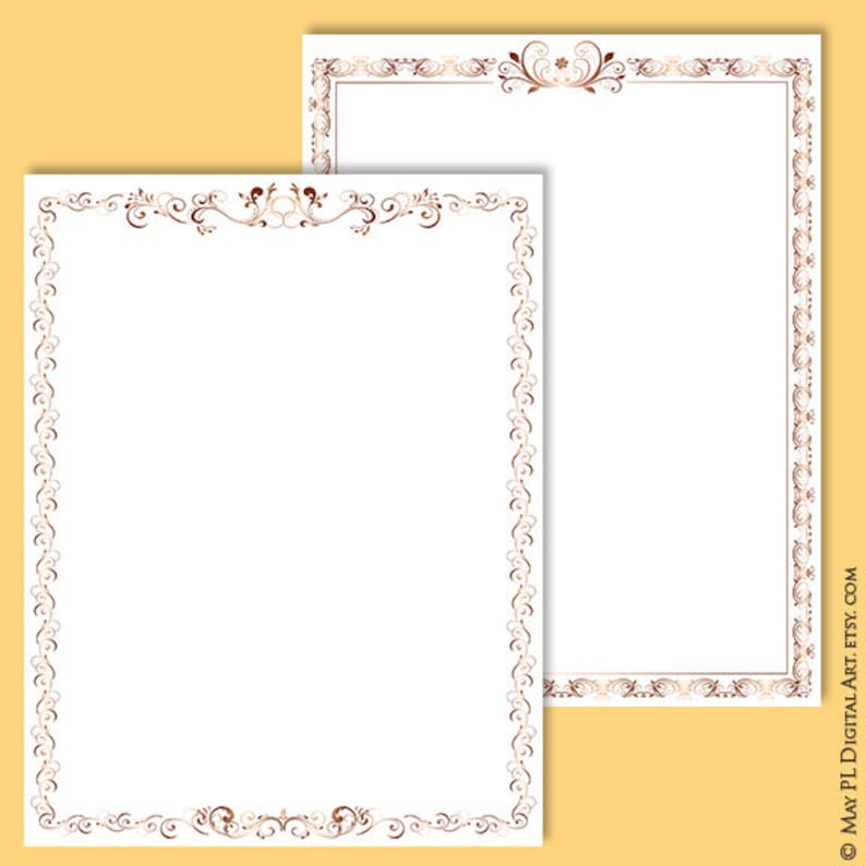 Download ROSE GOLD Borders Frames 8x11 make your own Award | Etsy