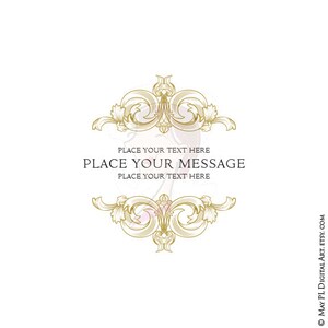 May include: A gold ornate frame with the text "PLACE YOUR TEXT HERE PLACE YOUR MESSAGE PLACE YOUR TEXT HERE".