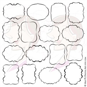 Arquivos de clipart vetorial Svg de quadros extravagantes - ótimos para fazer etiquetas, tags, convites, artesanato, planos de aula - uso comercial GRATUITO 10756
