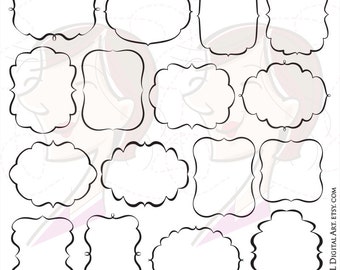 Fantazyjne ramki Svg Vector Clipart Files - świetne do tworzenia etykiet, tagów, zaproszeń, rękodzieła, planów lekcji - BEZPŁATNE użycie komercyjne 10756