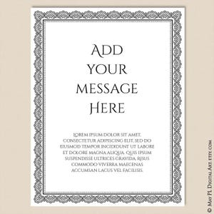 Page Border Certificate Frames Vintage Borders great as Award Diplomas Document Portrait Digital 8x11 Antique Heritage COMMERCIAL USE 10191 image 8