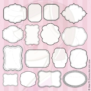 Marcos de scrapbooking digital Clipart Uso comercial - también para etiquetas, etiquetas, artesanía, fabricación de tarjetas, planes de lecciones - ahora en Svg, Vector 10063