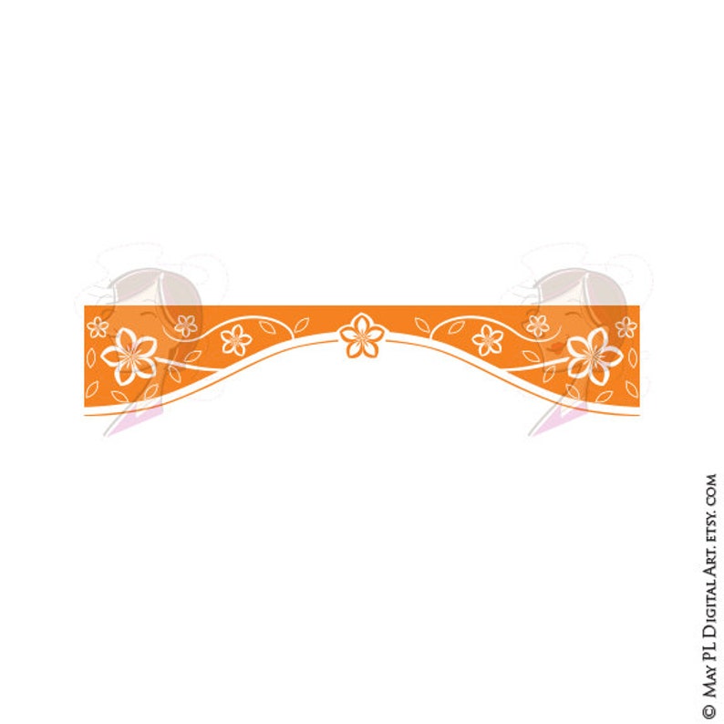 Orange Border Flower Spanish Clipart Floral VECTOR Cinco De Mayo Papel