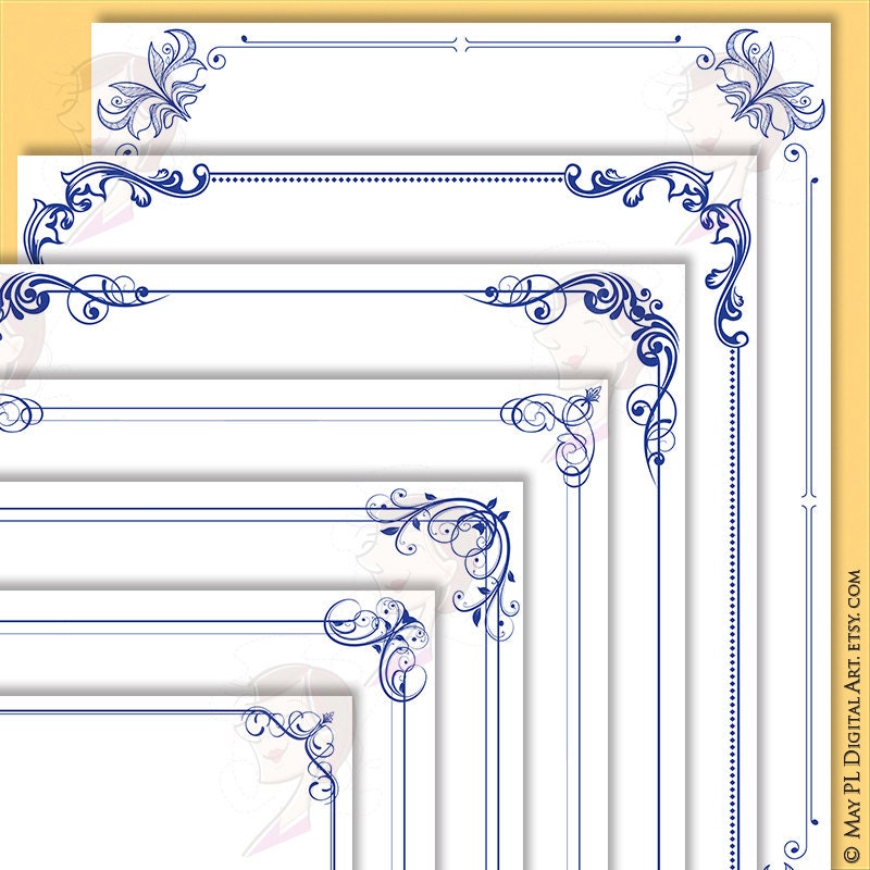 Navy Blue Border Clipart