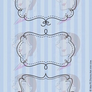 Whimsy Borders Frames Clip Art DIY labels with our cute Whimsical Doodles VECTOR Clipart, also for Teacher or Scrapbook use 10130 image 2