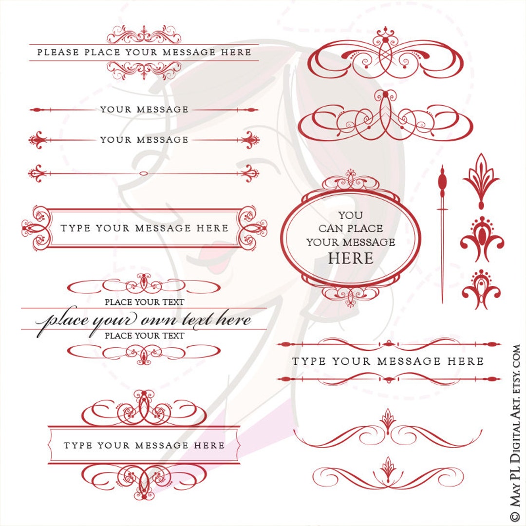 Business Branding Vintage Frame Border Clipart Commercial Use Wine ...