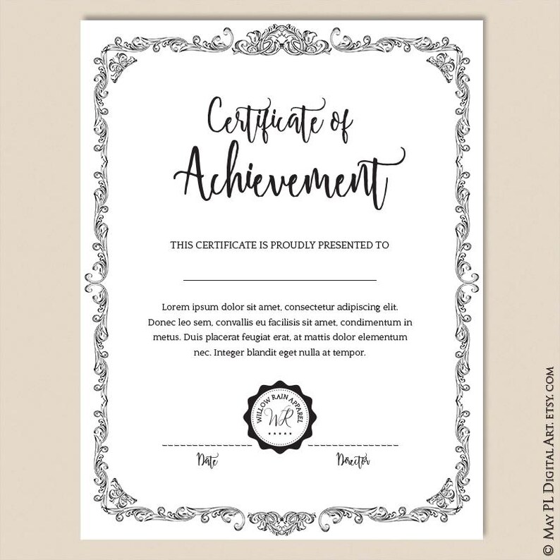 Page Border Certificate Frames Vintage Borders great as Award Diplomas Document Portrait Digital 8x11 Antique Heritage COMMERCIAL USE 10191 image 5