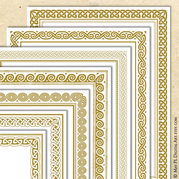 Antique Gold Celtic Knots 8x11 Borders, Certificate Frames, VECTOR PNG JPG  Page Clip Art Digital Download Create Diplomas, Awards 10800 - Etsy  Singapore