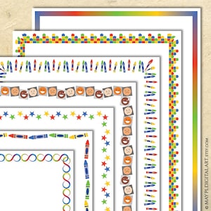 Borde de página de concientización sobre el autismo de imágenes prediseñadas en el aula - Marcos de documentos coloridos 11075