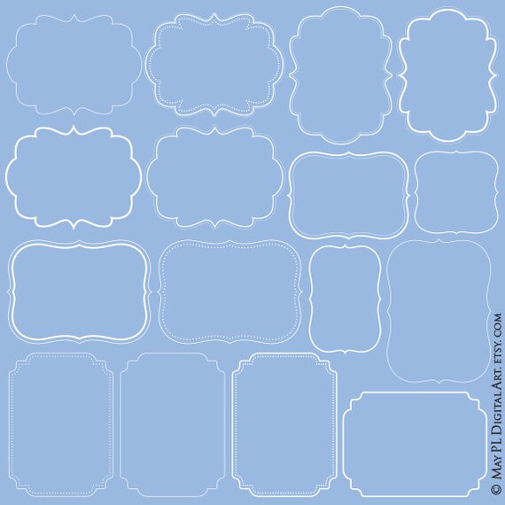 Simple Frames White Back To School Teacher Clipart Digital