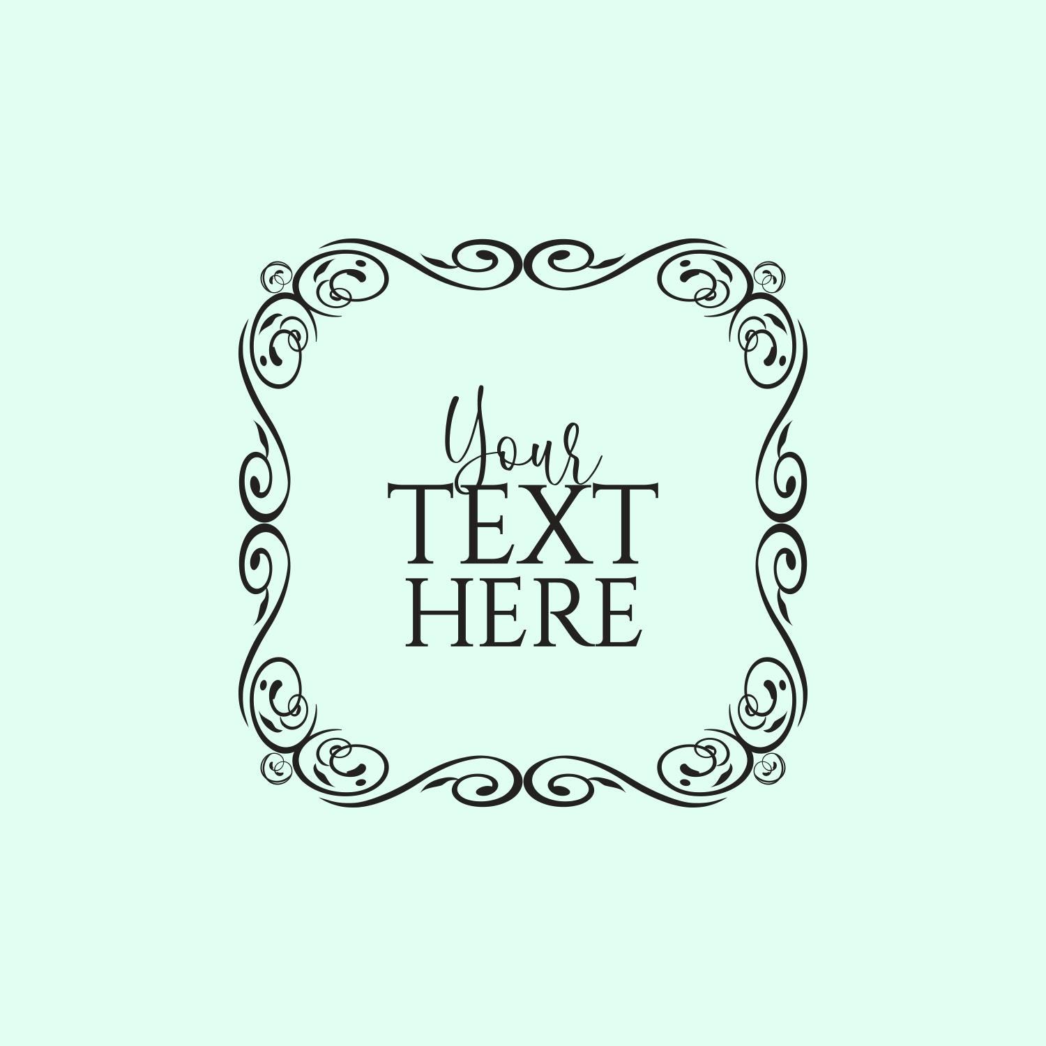 Border Frame Designs, Square Labels and Tags Clipart - Vintage