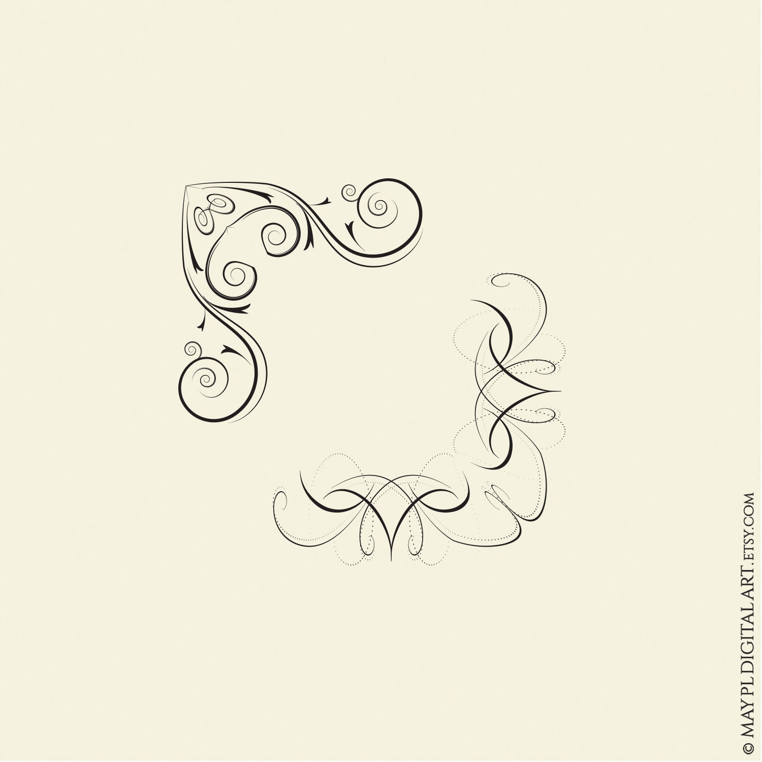 Hoekranden decoratieve ontwerpen, vintage paginahoeken - Heritage Filigraan  Klassiek Bloeiende Swirl Ornamenten 10917 - Etsy België, image size:1500x1500