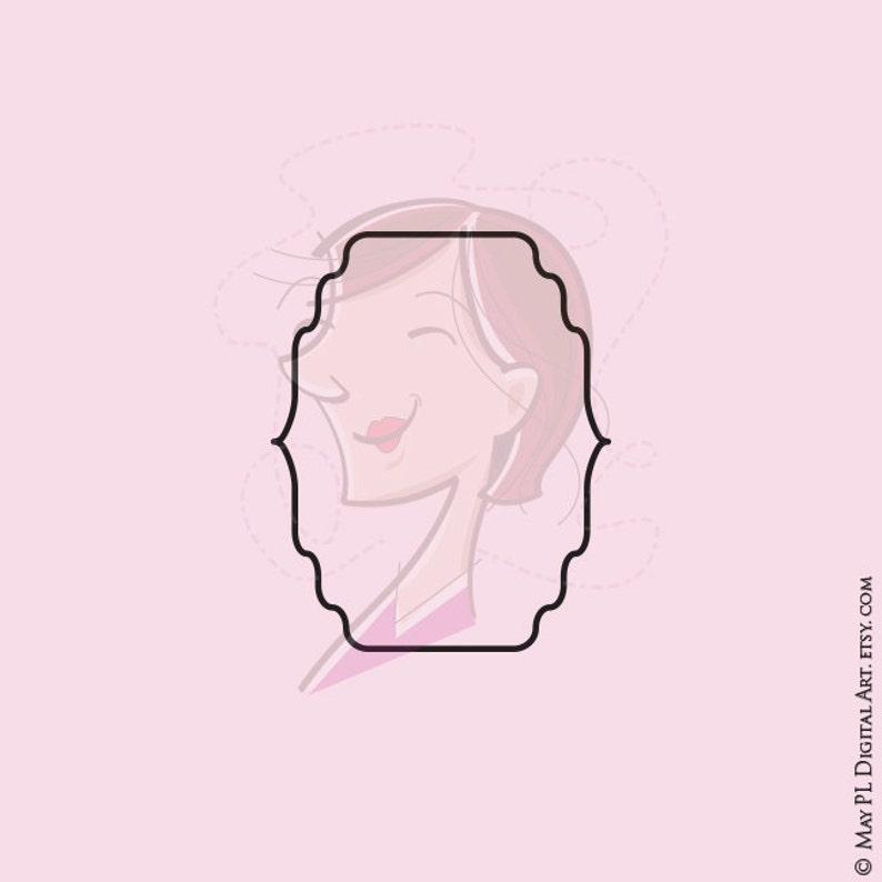 Digital Frame Clipart Shapes Clip Art Scrapbook Office Business Craft Supplies Cardmaking Commercial Use DIY Invite Label Tags 10126 image 5