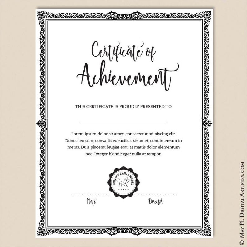 Page Borders Frames Black 8 x 11 Rectangle Digital VECTOR Decorative Retro French Ornate Borders Design Png Jpeg INSTANT Download 10157 image 3