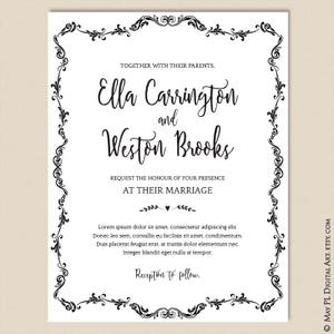 Page Border Certificate Frames Vintage Borders great as Award Diplomas Document Portrait Digital 8x11 Antique Heritage COMMERCIAL USE 10191 image 2