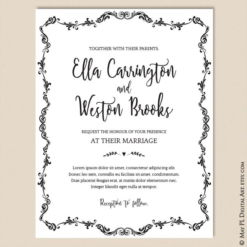 Page Border Certificate Frames Vintage Borders great as Award Diplomas Document Portrait Digital 8x11 Antique Heritage COMMERCIAL USE 10191 image 2