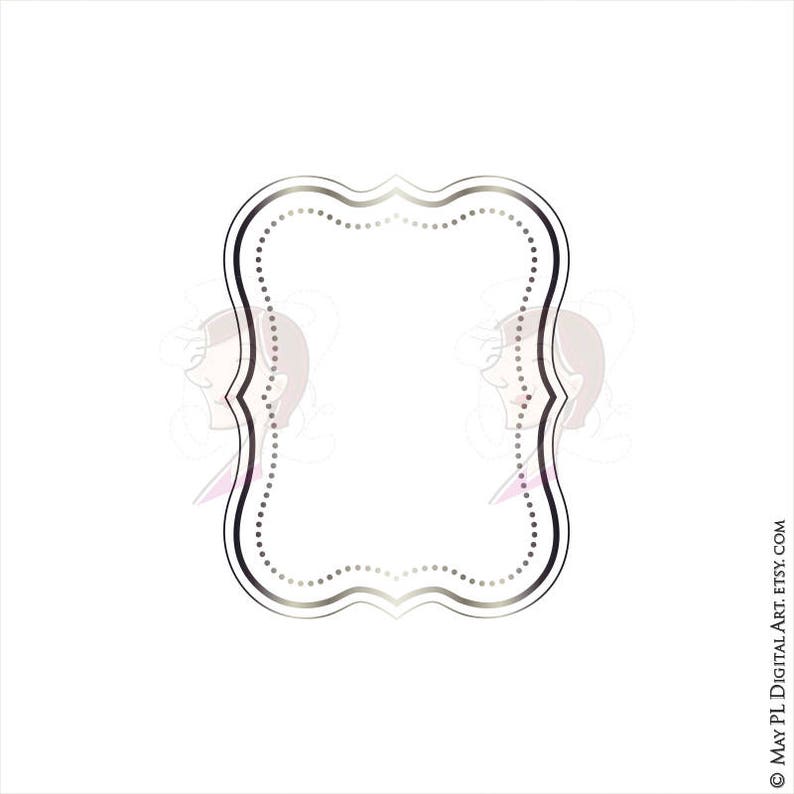 Silver Frames Clipart Commercial Use Vector Graphics Great Etsy