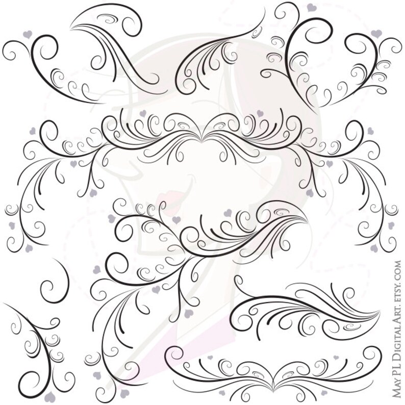 Download Swirl Border Png Vector Clipart easily insert these ...