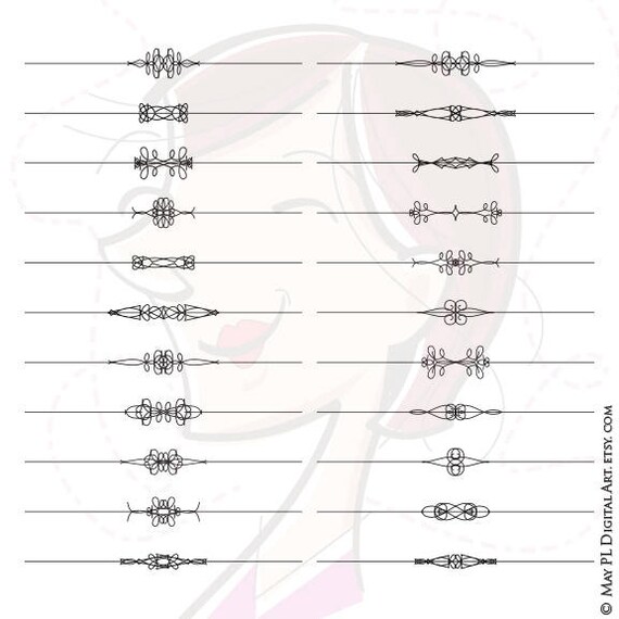 Best Seller Page Dividers Clipart Decorative Ornate Text Etsy