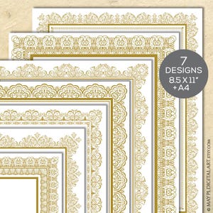 kreieren Sie Ihren eigenen Award mit diesen 8x11 und A4 Vintage Page Borders 10332