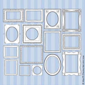 Hand Drawn Borders Frames Clip Art - Doodles great for Photographers, Back To School, Scrapbooking, Crafts - FREE Commercial Use 10484